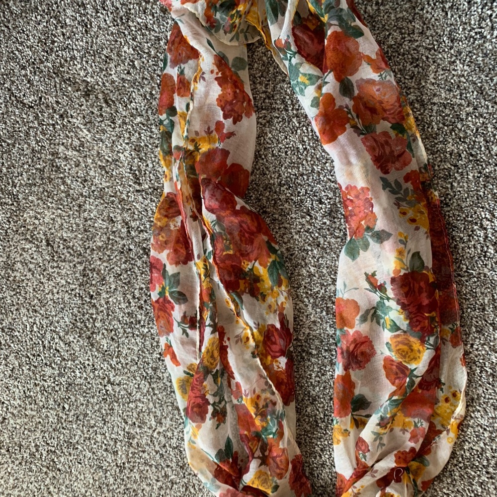 Floral infinity scarf